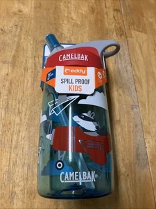 CAMELBAK EDDY KIDS WATER BOTTLE 12 OZ 400ML Airplane Bandits SPILL PROOF NEW - Picture 1 of 3