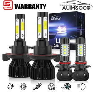 For Jeep Liberty 2008-2012  4x LED Headlight Bulbs High Low Beam + Fog Lights - Picture 1 of 12