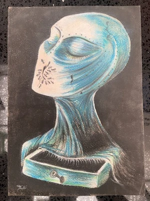 Salvador Dali Drawing on paper (Handmade) signed and stamped mixed media - Image 1 of 4