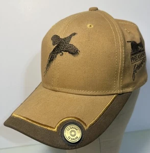 Pheasants Forever Rooster Booster 12 Gauge Shell Bullet Hunting Hat Brown & Tan - Picture 1 of 5