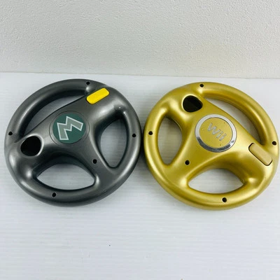 Mario Kart Wii Gold Wheel Set Metal Mario Controller High Quality - Image 1 of 4