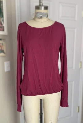 Lencería NORDSTROM Vino Simulado Envoltura Espalda Baja Camisa para Dormir Túnica *PEQUEÑA* Foto 1 de 4