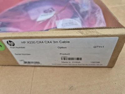 HP X230 CX4 CONNECT CABLE 3 METER G14 COMMUNiCATION KABEL KOMMUNIKATIONSKABEL 3M - Bild 1 von 4