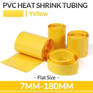 PVC Heat Shrink Tubing Wrap RC Battery Pack 7mm-180mm Wide LiPO NiMH NiCd Yellow - Picture 1 of 11