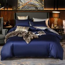 Luxury Egyptian Cotton Bedding Set Queen Size Duvet Cover Bed Sheet Pillow Shams