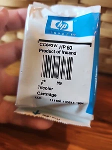 New Genuine HP 60 Tri-Color Ink Printer Cartridge CC643WN Exp Unknown Color - Picture 1 of 4
