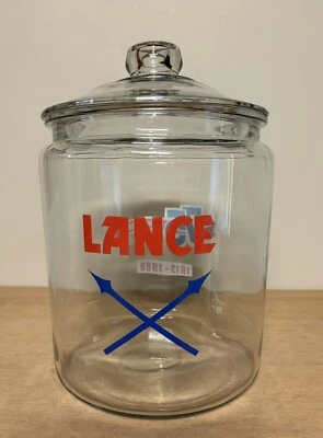 RARE 1913~1988 75TH ANNIVERSARY LANCE CRACKER, COOKIE, CANDY GENERAL STORE JAR - Image 1 of 4