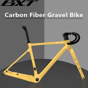 Carbon Gravel Rahmen Disc Straßenrennrad 700*47C Cyclocrossrad Fahrradrahmen - Bild 1 von 27
