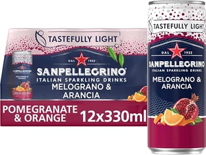 San Pellegrino Italian Sparkling Drinks Tastefully Light Sparkling Pomegranate & - Picture 1 of 12
