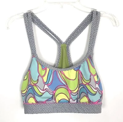 Sujetador deportivo Trina Turk Recreation para mujer estampado de lava colorido lunares pequeño $60 Foto 1 de 4
