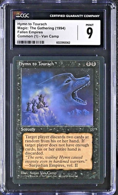 Hymn To Tourach Fallen Empires CGC 9 Graded MTG Magic The Gathering 1994 - Image 1 of 2