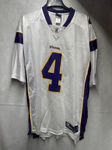 Camiseta deportiva blanca Brett Favre Reebok Minnesota Vikings Home para hombre XXL 2XL #4 - Imagen 1 de 10