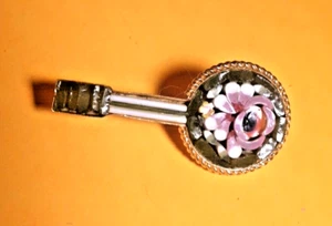 Vintage italienische Mikro Mosaik Mandoline Anstecknadel Brosche - Bild 1 von 6