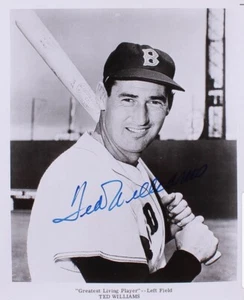 Ted Williams Boston Red Sox HOF Signed 8x10 Photo Autographed AUTO JSA LOA - Picture 1 of 2