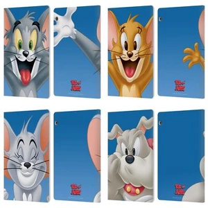 OFFICIAL TOM AND JERRY FULL FACE LEATHER BOOK CASE FOR HUAWEI XIAOMI TABLET - Picture 1 of 7