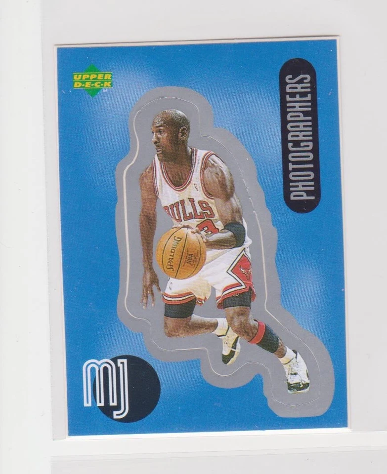 MICHAEL JORDAN CHICAGO BULLS 1998 UPPER DECK STICKER #34 SMALL NICK ON THE BOTTO - Image 1 of 1