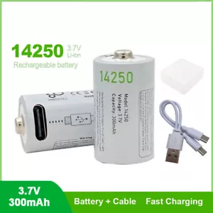Batteria sensore ricaricabile USB - 14250 3,7 V batteria ricaricabile agli ioni di litio 300 mAh - Foto 1 di 11