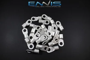 4 GAUGE UNINSULATED 5/16 RING 100 PK CRIMP TERMINAL CONNECTOR AWG GA CAR UR4516 - Picture 1 of 4