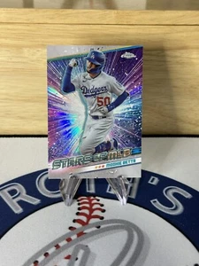 2024 Topps Series 1 - Mookie Betts ( Dodgers ) Stars of MLB - CHROME #CSMLB-9 - Picture 1 of 1
