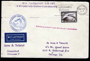 Zeppelin 1929,1 .amerikafahrt 15.5 Verzögerungsstpl. Avec Dr 424, Sieger 26 A - Bild 1 von 2