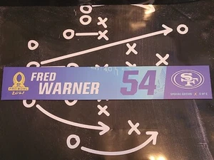 Fred Warner 2021 NFL Pro Bowl Locker Nameplate Special Edition number 5 of 5 - Picture 1 of 9