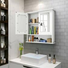 Wall Mount Bathroom Cabinet Storage Medicine Cabinet Organizer Mirror Door