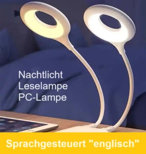 Lampa USB Lampa do czytania Lampka nocna Lampa PC Światło Sterowane głosowo Ściemnialna elastyczna - Zdjęcie 1 z 1