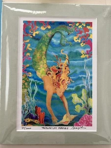 Mermaid silk screen modern art print “Treasure Cay Mermaid” 44/2000 - Picture 1 of 2