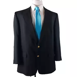Jack Nicklaus Tournament Series 48L Gold Buttons Black Blazer Sport Coat - Picture 1 of 10