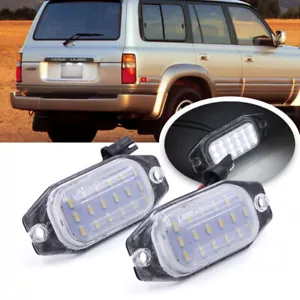 White Led License Plate Light Lamp For Toyota FJ Cruiser Land Cruiser FJ80 LX450 - Picture 1 of 7