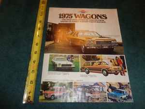 1975 CHEVROLET STATION WAGON SALES BROCHURE / ORIGINAL 20 PAGE DEALER CATALOG - Imagen 1 de 8