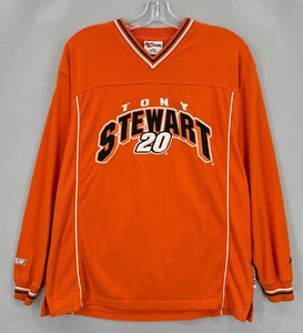 VTG Tony Stewart NASCAR Sweatshirt Men Large Orange Pullover Chase Home Depot - Picture 1 of 13