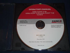 CASE 5130 6130 7130 AXIAL FLOW COMBINE OPERATION & MAINTENANCE BOOK MANUAL CD - Picture 1 of 1