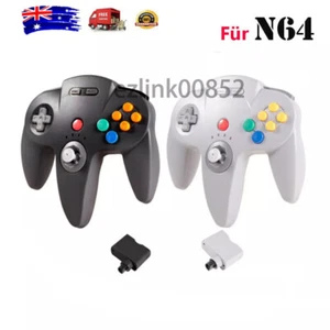 2.4G Wireless For Nintendo N64 Controller Remote Gamedpad Rumble Pak Joystick - Picture 1 of 34