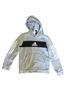 Child Hoodie ADIDAS Cotton Gray Sweatshirt Size 10 years - Picture 1 of 4