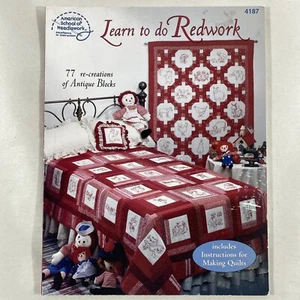 American School Of Needlework Learn To Do Redwork By Rita Weiss Paperback 1999 - Imagen 1 de 7