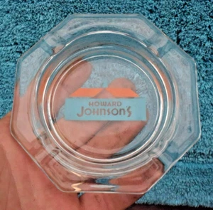 Vintage Howard Johnson’s Hotels Logo Glass Ashtray 4.5" Hexagon great condition. - Picture 1 of 4