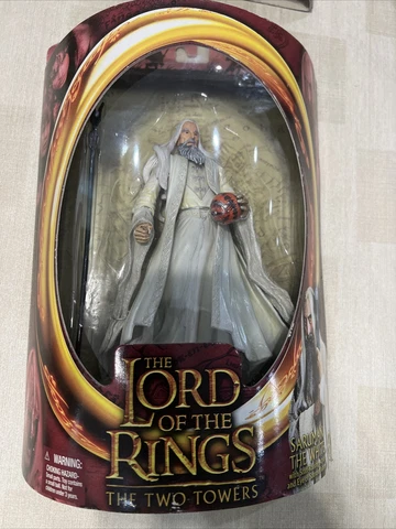 The Lord of the Rings The Two Towers 2002 Saruman The White Figure Sealed ToyBiz Cover