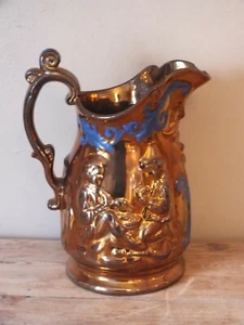 Antiker Jersey Steingut Krug - Reliefdekor - Bild 1 von 7