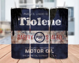 Vaso multicolor de aceite de motor de tioleno de acero inoxidable con pajita de metal - 20 OZ - Imagen 1 de 4