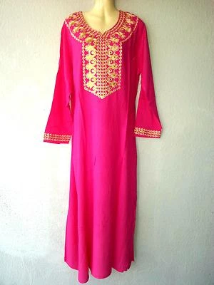 Abaya Maxikleid Kaftan arabisch Takschita Orient Kleid Jellabiya Jellaba Djelaba - Bild 1 von 2