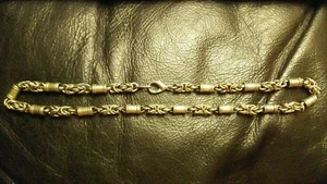 EDELSTAHL KOMPLIZIERTE FASS HALSKETTE - 17 ZOLL LANG - Bild 1 von 5