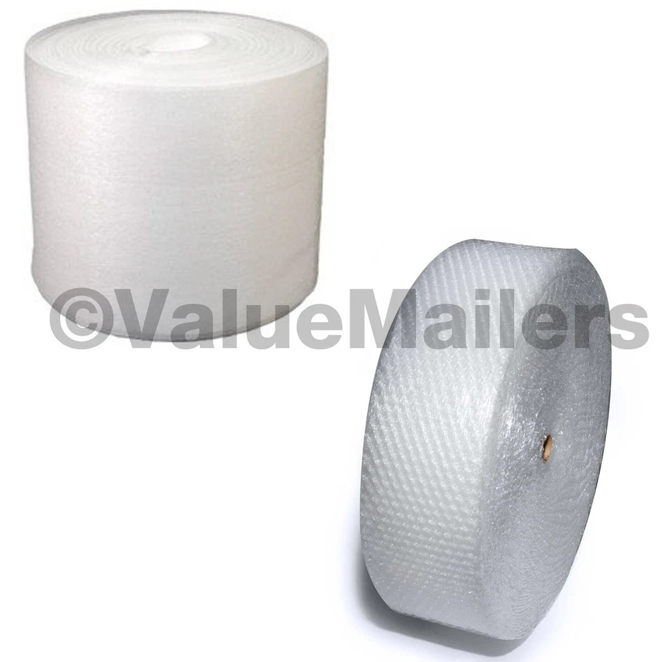 350 Ft Bubble Roll Foam Combo (1) 3/16 x 175 x12 Bubble (1) 1/16 x 175 x12 Rolls - Image 1 of 1