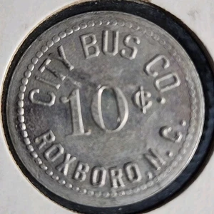 Stadtbus Co.  Transit Token, 10c - NC710A Roxboro, North Carolina. B2192 - Bild 1 von 5