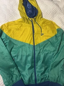 Nike Retro Color Block Windrunner Windbreaker Jacke Teal Grün Gelb - Bild 1 von 16