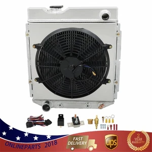 1961-1965 For Econoline Comet 3 Row Radiator+Shroud Fan+Thermostat Relay Kit - Picture 1 of 15