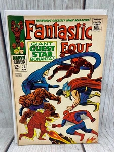 Fantastic Four #73 (1968) Marvel Edad de Plata - Spider-Man, Daredevil y Thor en muy buena condición - Imagen 1 de 8