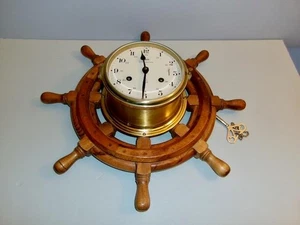 VINTAGE SCHATZ ROYAL MARINER 8 DAY SHIPS CLOCK BELL CHIME  WITH KEY - Picture 1 of 10