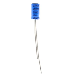 5x Vishay Sprague 4.7uF 63V 510D Electrolytic Capacitors 105°C USA (0.25"x0.50") - Picture 1 of 4