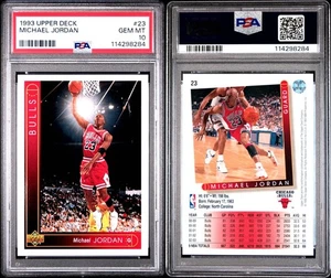 1993 Upper Deck Michael Jordan PSA 10 GEM MINT Chicago Bulls #23 Basketball - Picture 1 of 3